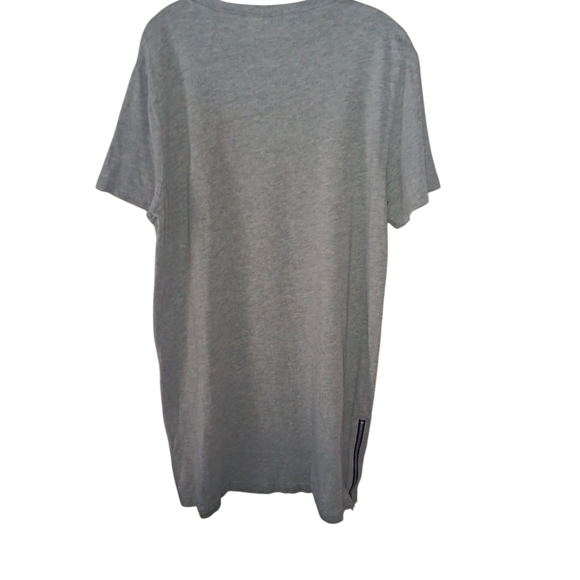 H&M Divided Side Zippered T-shirt Dress Gray Large - Picture 4 of 8